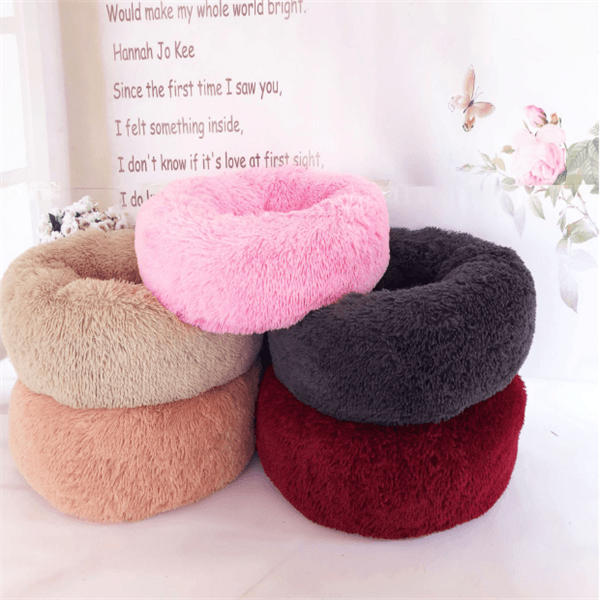 Luxuriously Cozy Round Plush Cat Mattress