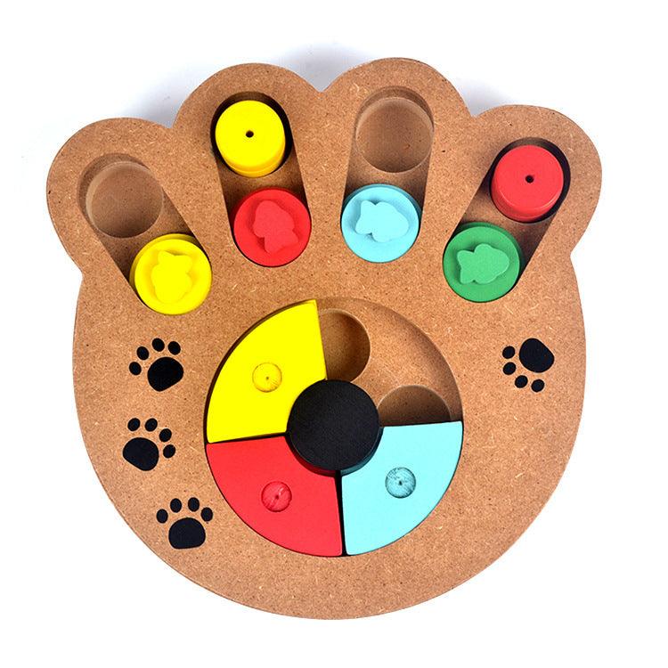 Interactive Paw Print And Bone Puzzle Toy - Engage And Entertain Your Pet!