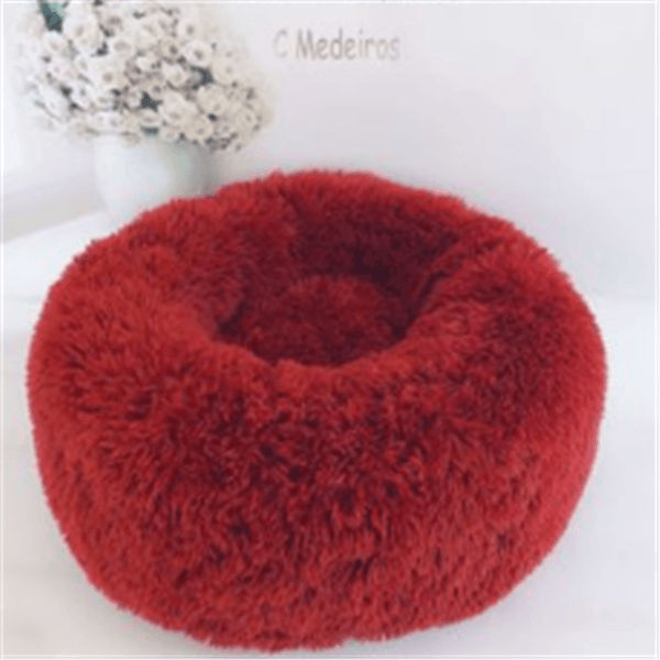 Luxuriously Cozy Round Plush Cat Mattress