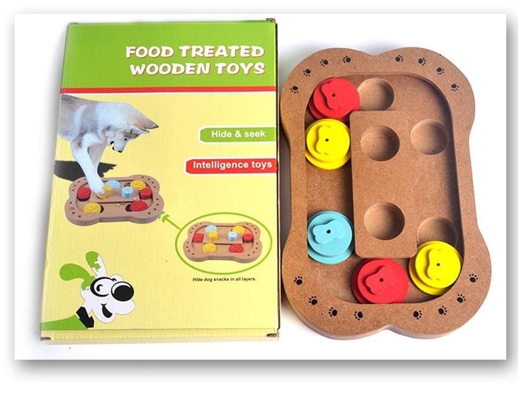 Interactive Paw Print And Bone Puzzle Toy - Engage And Entertain Your Pet!