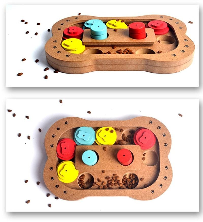 Interactive Paw Print And Bone Puzzle Toy - Engage And Entertain Your Pet!