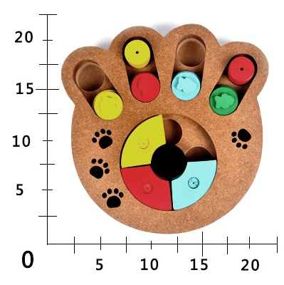 Interactive Paw Print And Bone Puzzle Toy - Engage And Entertain Your Pet!