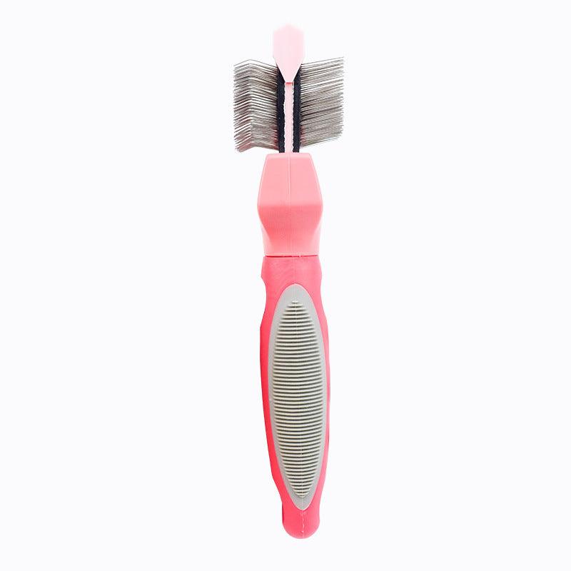 Gentlegroom Pet Self-Cleaning Hair Brush - Double-Sided Soft Comb