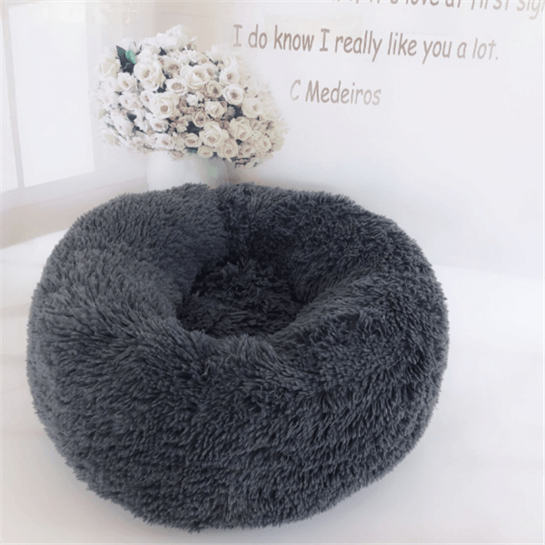 Luxuriously Cozy Round Plush Cat Mattress
