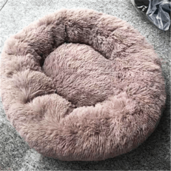 Luxuriously Cozy Round Plush Cat Mattress