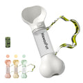 Mewoofun 2-In-1 Pet Water Bottle And Food Dispenser With Poop Bag Storage
