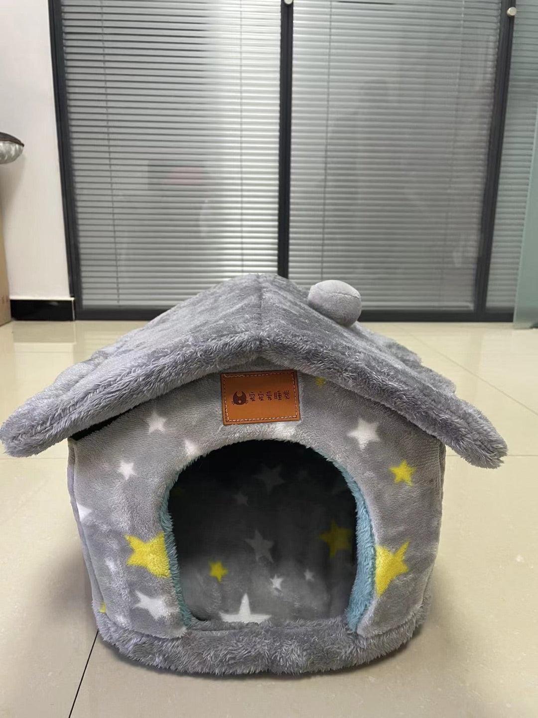 Cozyfold Pet House: Foldable Winter Bed & Enclosed Cave For Dogs And Cats